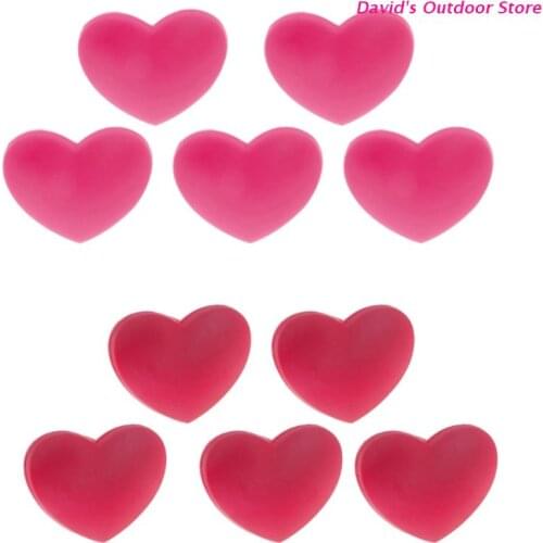 5Pcs/Pack Heart-shaped Tennis Racket Shock Absorber Vibration Dampeners Durable Anti-vibration Silicone Sports Accessories