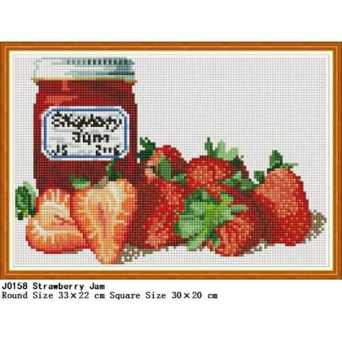 5D DIY Diamond Painting Strawberry Jam Round Square Embroidery Patterns Needlework diamond Wall Sticker Full drilling