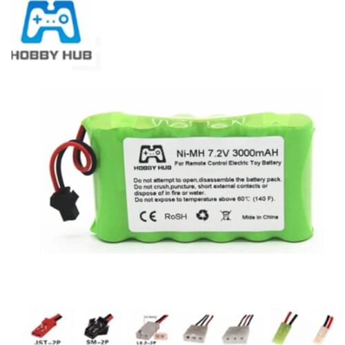 7.2v 3000mah nimh Battery For Rc toys Car Tanks Robot Boat Gun Ni-MH AA 700mAh 7.2v Batteries Pack For Rc Boat 1PCS