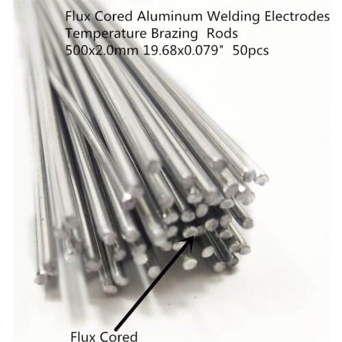 Aluminum Welding Electrodes Flux Cored Low Temperature Brazing Wire 500x2.0mm 19.68x0.079" Aluminum Repairing Welding Rods