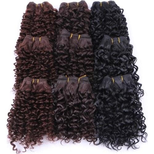 Angie Synthetic Hair weave Short Kinky Curly hair weaving 6 pieces/Lot 210 glam hair product for women