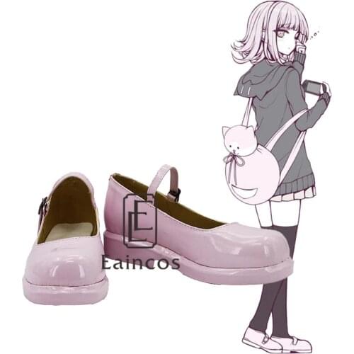 Anime Danganronpa Chiaki Nanami Cosplay Pink Shoes Custom Made