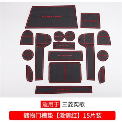 Car styling for Mitsubishi Eclipse Cross 2018 2019 Car-covers Car Silica gel Gate slot pad Teacup pad Non-slip pad