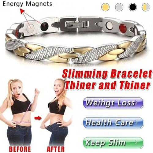 3 Colors fashion Twisted Magnetic Health Care Slimming Bangle Nature Stone Magnetic Bracelets Punk Health Bangle Unique Jewelry