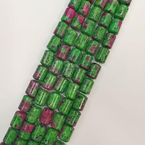 Wholesale fashion natural epidote stone cylinder Beads Natural tube beads 14mm*10mm 50pcs for jewelry accessories