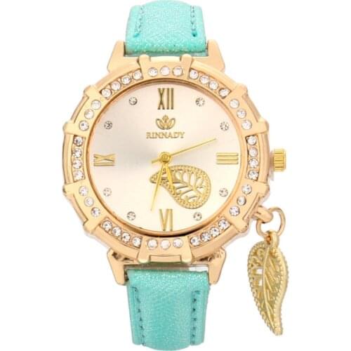 Hot Sale Simple Stylish Personality Casual Ladies Watch Clock Lady Diamond Leather Temperament Quartz Watch Women Wristwatch