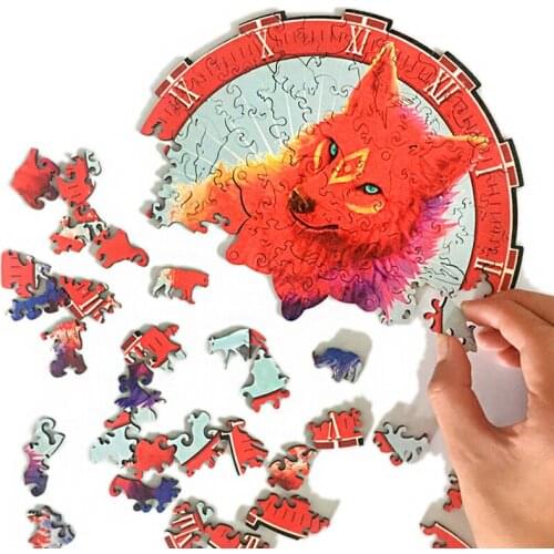 Animal Wooden 3D Jigsaw Puzzle Toy Each Piece is Animal Shaped Irregular Unique Puzzles Game For Children Gift for Kids Xmas New