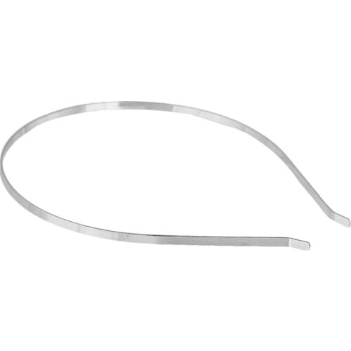 Doreen Box 10 Silver Color Headbands Hair Band 14.5x11cm 4mm wide (B12705)