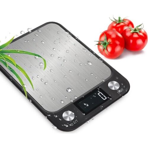 5kg/10kg 1g Electronic Kitchen Scale Digital Food Scale Stainless Steel Weighing Scale LCD High Precision Measuring Tools