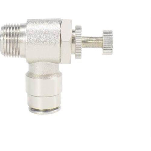 All-copper fast plug PU trachea throttling fitting SL4/6/8/10/12-M5/01/02/03/04 pneumatic speed control connector