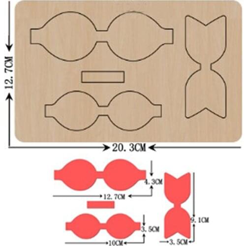 3 Types Bow-knot Hairpin Fashion Jewelry Wood Die Scrapbooking Wooden Dies Fit Common Dies Cutting Machines on the Market 2021