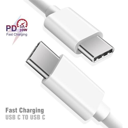 USB C to USB C fast Charging Dual Type C Cable for iPad Pro 25cm/1m/2m Quick Charge Cable For Xiaomi 10 Redmi 10X Pro K30 8A 9
