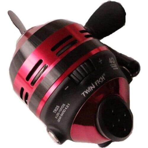 New 3 + 1 BB 4.3:1 Red Aluminum Spin Cast fishing Reels Metal fishing Reels TR25