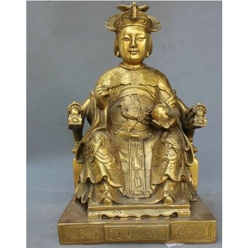 Chinese Taoism Myth Brass phoenix Heavenly Queen Mother Ancient goddess statue