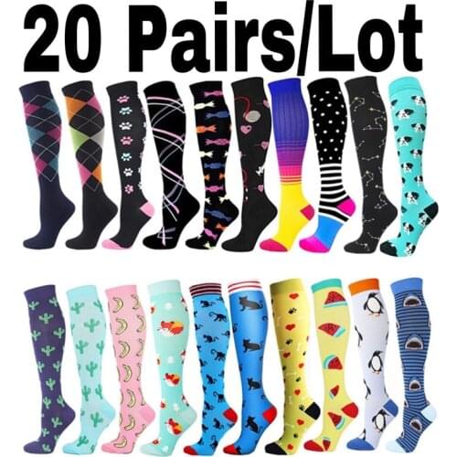 Compression Stockings Fit For Sports Socks Men Women Nurses Varicose Veins Edema Blood Circulation Knee Stockings For Athelete