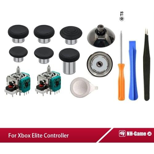 Metal Swap Thumbsticks Joysticks For Xbox One Elite Series 2 Controller 3D Analog Stick Stand Button Grips Adjustment Tool