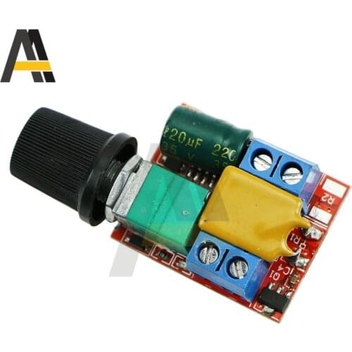 Mini 5A 90W PWM 12V 24V 35V DC Motor Speed Controller Module DC-DC 3V-35V Adjustable Speed Regulator Control Governor Switch