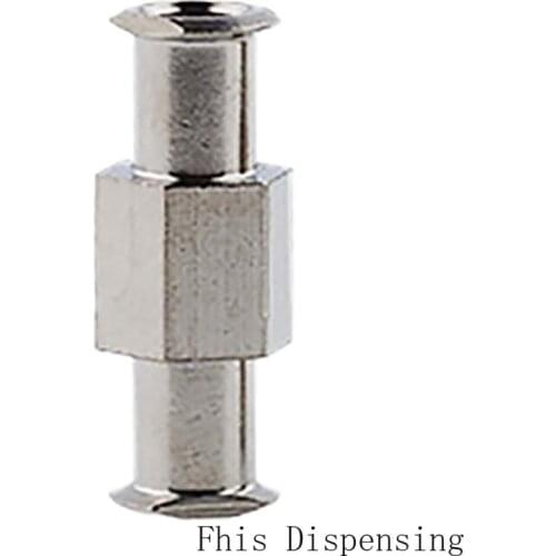 Pack of 10 Metal Double Joints or Connector for Luer Lock Syringe