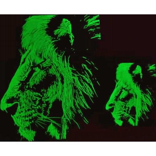 Lion head Animal Patch Noctilucence deal with it Clothes Stickers Iron Ons Heat Transfer Printing Patches for Clothing Pattern