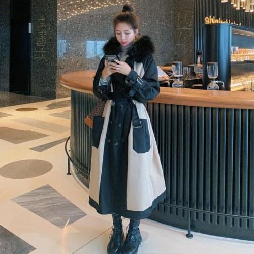 Parkas Womens Mid-Length Over The Knee Winter Fashion Hooded Plus Velvet Thick Coat Windbreaker Padded Jacket Large Size M618