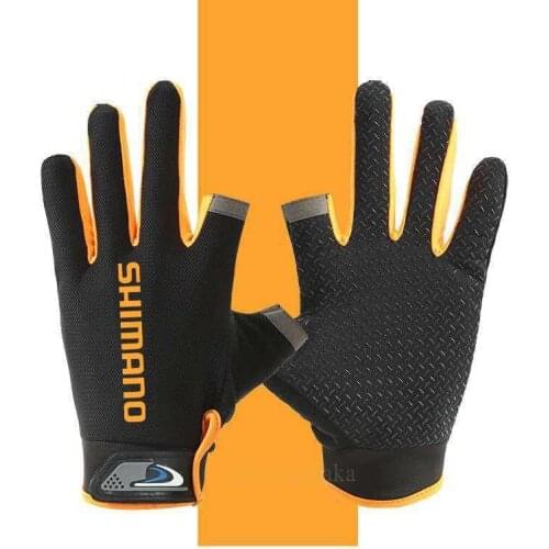Shimanos Mens Fishing Gloves Protection Fish Angling Gloves Breathable Spring Summer Fishing Clothes 2 Finger Flip Sunscreen