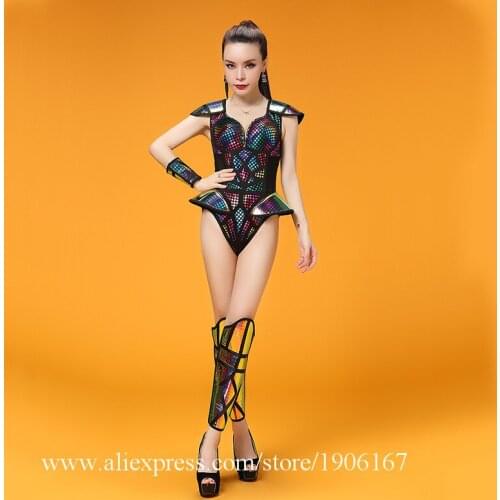 2018 Sexy Lady Evening Party Dress Ballroom Costume Clothing Halloween Stage Performance DS Singer Clothes Pole Dance Body Suit