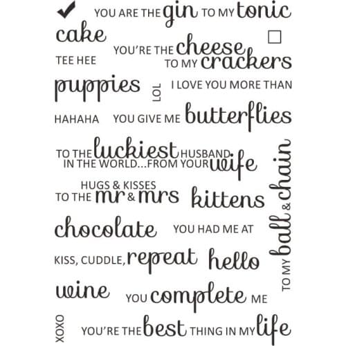 English Word Transparent Clear Silicone Stamp/Seal for DIY scrapbooking/photo album Decorative clear stamp sheets A1120