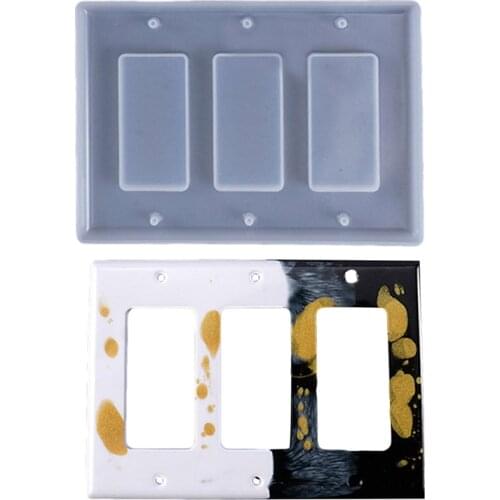 Silicone Mould Resin Mold Multi Hole USB Socket Panel Light Switch Cover DIY Crafts Casting Tool Crystal Epoxy Mold