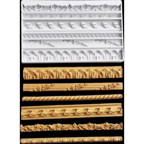 Wholesale 10 pcs/lot Cake Laces Silicone Mold Sugarcraft Fondant Cake Decorating Tools Cupcake Chocolate Baking Mold