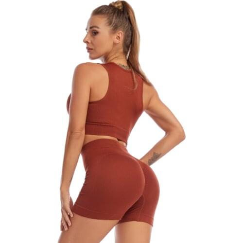 Sports Bra Sports Underwear Seamless Women Yoga Set Workout Sportswear Gym Clothing Fitness Top High Waist Leggings Short Suits