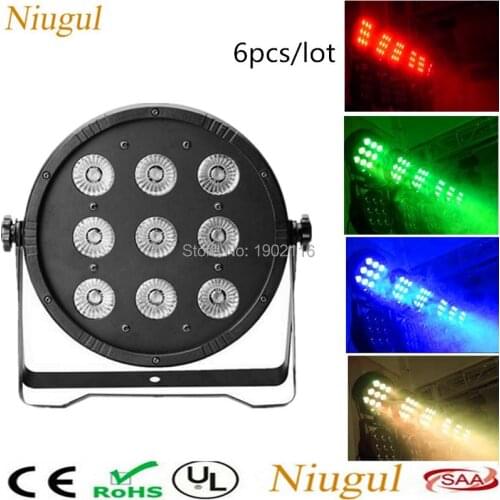 6pcs/lot LED Par 9X12W RGBW 4IN1 Stage Lighting DJ Par LED RGBW Wash Disco Light DMX Controller DMX512 LED Lights For Party Show