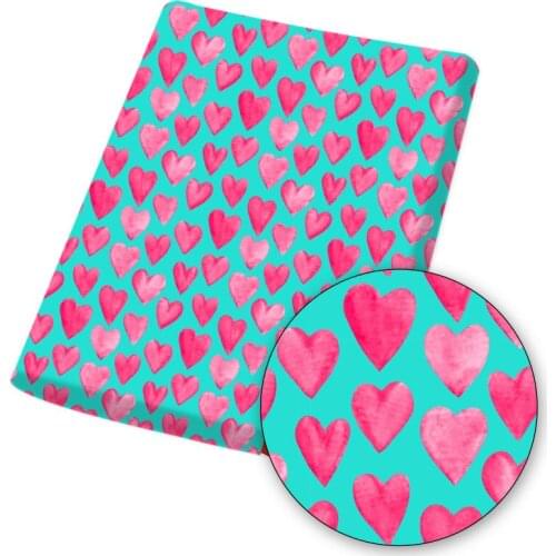 Polyester Cotton Fabric baby love letters images print fabrics for sewing dress making craft masks DIY home Textiles 45*145cm/pc
