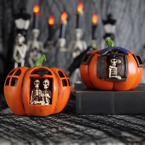 Halloween Pumpkin Skull Decoration Light Table Pumpkin Light Bar Halloween Party Decor For Home 2021 Festive Supplies
