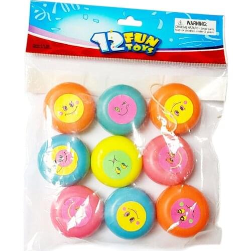 12X 38mm Smile Yoyo Kid Child Boys Girls Birthday Party Favors Gift Novelty Birthday Cake Decoration Pinata Bag Filler Loot Gag