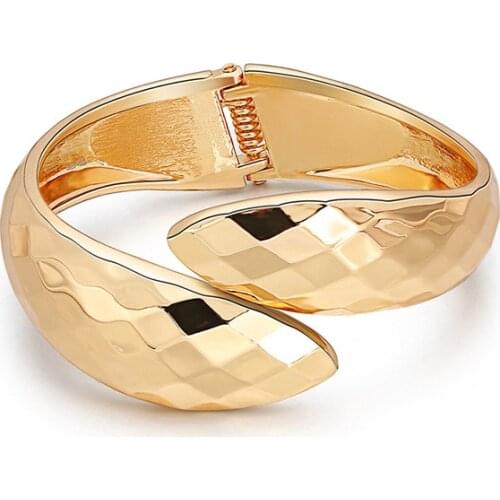 Double Snake Heads Bracelet Bangle for Women Rhombus Shape Smooth Cuff Bracelets New Opening Bangles