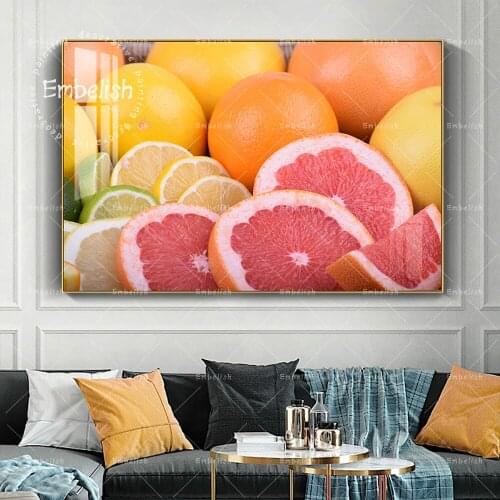 1 Pieces Oranges Pieces Fresh Fruits Kitchen Home Decor Pictures For Living Room Wall Art Posters HD Print Canvas Oil Paintings