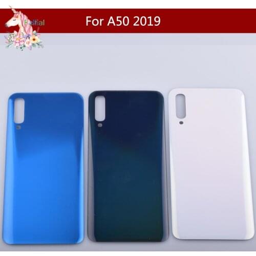 10pcs/lot For Samsung Galaxy A50 A505 A505F SM-A505F Housing Battery Door Rear Back Glass Cover Case Chassis Shell A50 2019