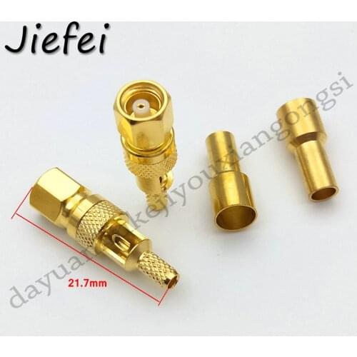 2 PCS RF coaxial coax adapter SMB Female Plug center window Crimp RG174 RG316 LMR100 Cable RF Connector