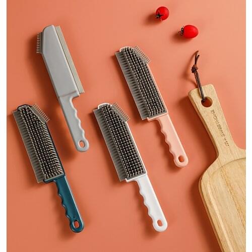 3 in 1 Multifunctional Cleaning Brush Kitchen Bathroom Countertop Floor Window Silicone Crevice Brush Scraper Brush