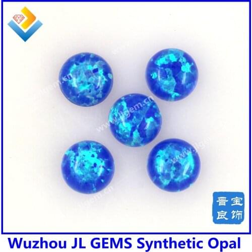 50pcs/lot) Free Shipping 4mm Mixed popular colors Round Cabochon Fire Opal, Synthetic cabochon opal stone