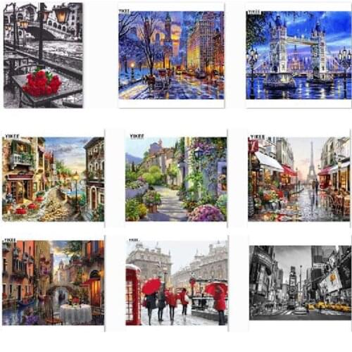 Diamond painting cross stitch,mosaic,rhinestone,round,5d,diy,cartoon,street view,diamond embroidery NEW arrival