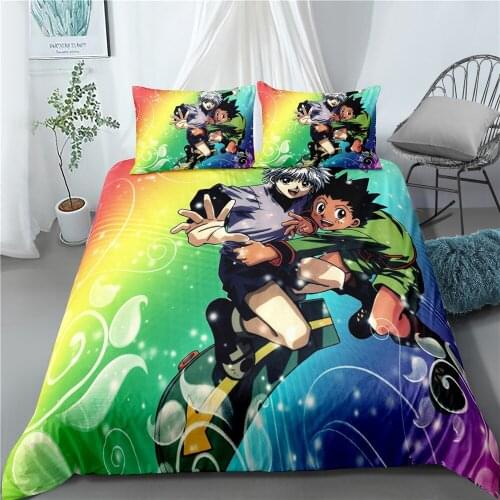 Anime HUNTER×HUNTER 3D Printed Bedding Set Duvet Cover KING Queen Full Twin Size for Kids Bedroom Decor