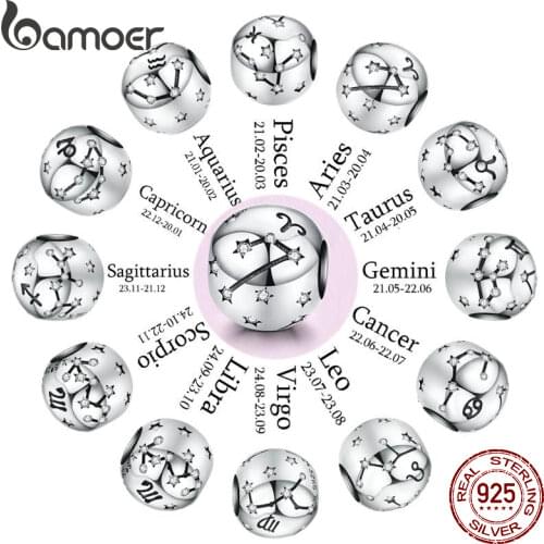 Bamoer Women's Pendants Zodiac Signs