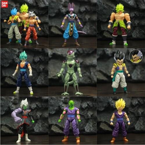 BANDAI Dragon Ball Super Broly Goku Vegeta Zamas Buoflisa Movable Decoration Model Action Figure Toy Collect Holiday Gifts