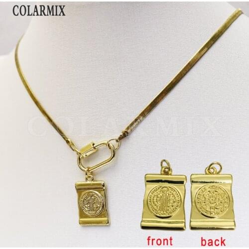 10 pcs Snake chain necklace multi kinds San benito religion pendants Lock pendants necklace fashion jewelry for women 9694
