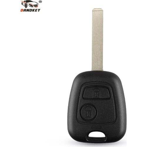 Dandkey Replacement For Peugeot 107 206 207 306 307 407 Citroen Key Shell Front Car Key Case Fob 2 Buttons Remote Blank Cover