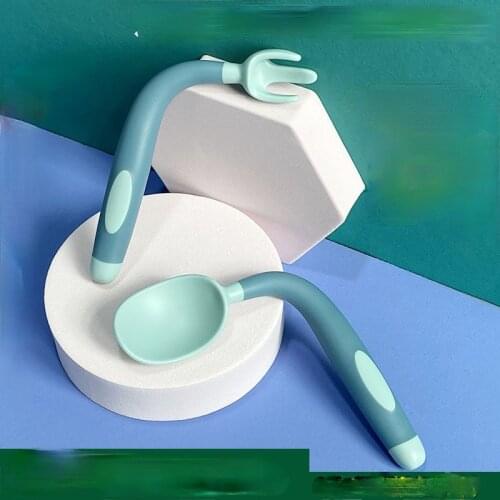 Childrens Spoons Childrens Babies Learn To Eat and Train Complementary Tableware Set Twisting Spork Baby Spoons