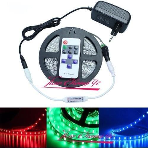 DC12V 5M 5630 SMD 300 LED flexible Strip light +11 Key RF Remote+12V 3A Power supply kit