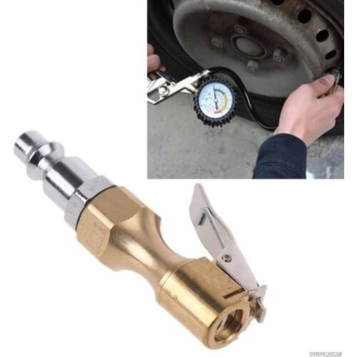 Hot Sale Heavy Duty Brass Air Chuck Set,Dual Head Air Chuck 1/4 Female NPT Open Flow Ball Air Chuck A22 21 Wholesales