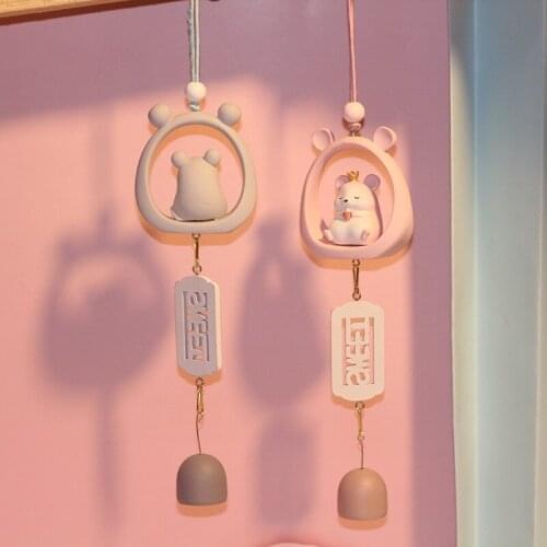 Hamster Wind Chimes Resin Room Decoration Car Interior Decoration Birthday Gift Cute Childrens Room Decoration Dream Catcher